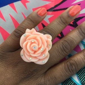 Betsey Johnson Rose cocktail Ring